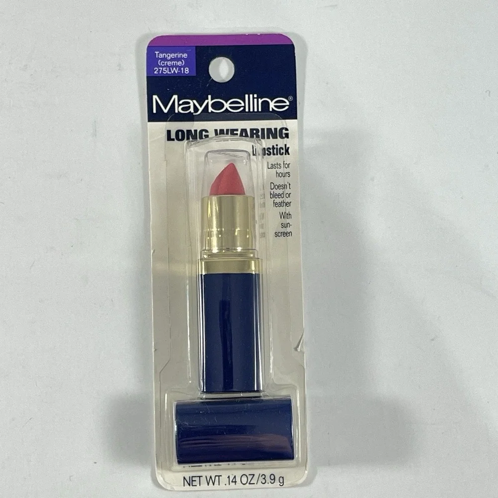 Maybelline Vintage Long Wearing Lipstick Tangerine Crème 275LW-18 New Old Stock